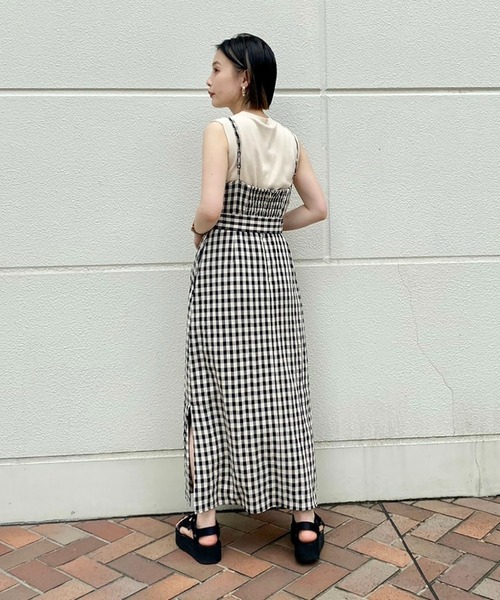 FREE'S MART（フリーズマート）の「◆チェックキャミワンピース（ワンピース・レディース・カーキ/ブラック系その他・FREE）」の11枚目の写真