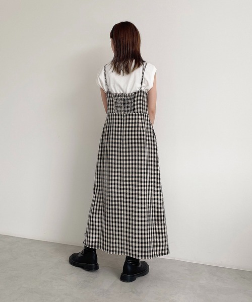 FREE'S MART（フリーズマート）の「◆チェックキャミワンピース（ワンピース・レディース・カーキ/ブラック系その他・FREE）」の9枚目の写真