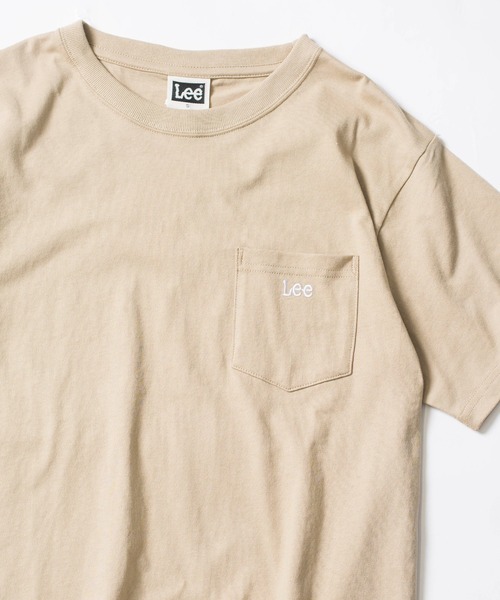 Lee(リー)の「【Lee】ワンポイントポケットTシャツ L2965(Tシャツ/カットソー・レディース・ベージュ/ブラック/オフホワイト・L/M/S/XL)」の1枚目の写真