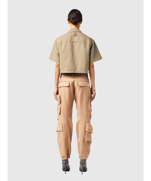 DIESEL(ディーゼル)の「レディース ミリタリーシャツ クロップド丈(シャツ/ブラウス・レディース・カーキ・LARGE/MEDIUM/SMALL/X-SMALL)」の6枚目の写真