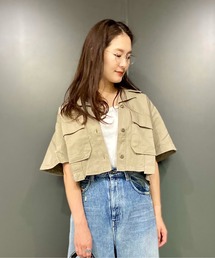 DIESEL | レディース ミリタリーシャツ クロップド丈(シャツ/ブラウス)