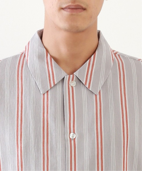 JOURNAL STANDARD relume（ジャーナルスタンダード　レリューム）の「楊柳 ビッグシルエット ストライプシャツ（シャツ/ブラウス・メンズ・グレー/サックスブルー/ベージュ系その他・LARGE/MEDIUM）」の10枚目の写真