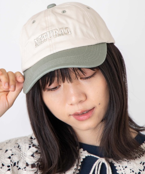 WEGO（ウィゴー）の「WEGO/配色パネルロゴキャップ（キャップ・レディース・ライトグレー/ベージュ/ネイビー/ブラウン/グリーン系その他・FREE）」の4枚目の写真