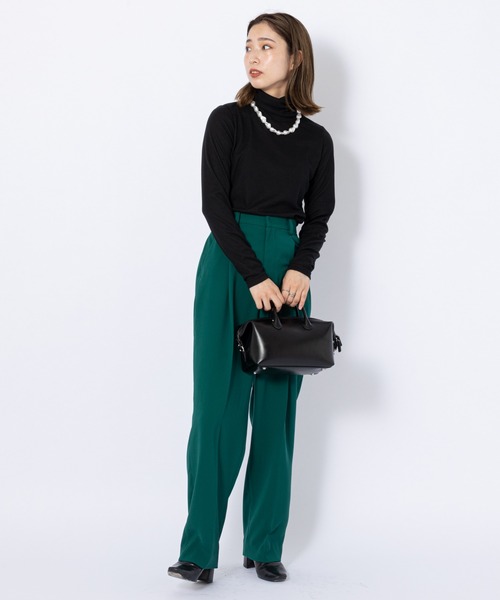 CIAOPANIC（チャオパニック）の「ハイウエストセンタープレスカラーパンツ（スラックス・レディース・オレンジ/ブルー/グリーン/ブラック・SMALL/MEDIUM）」の19枚目の写真