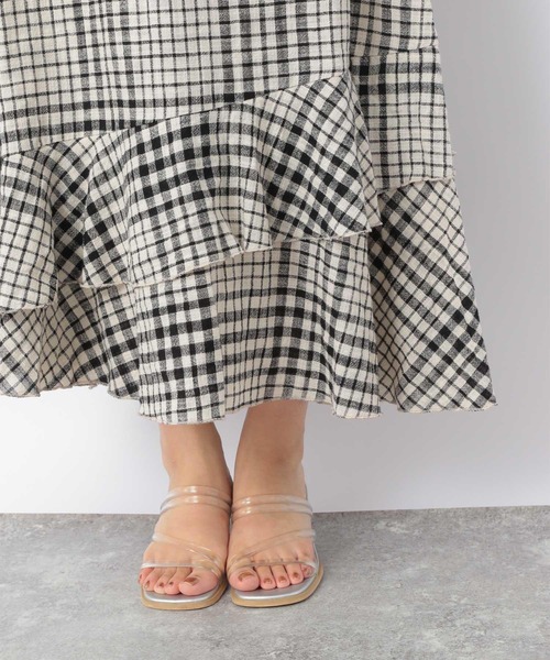 Heather（ヘザー）の「チェックコットンスソティアードスカート【SETUP対応】　216930（スカート・レディース・ホワイト系その他/ブラック系その他・FREE）」の17枚目の写真