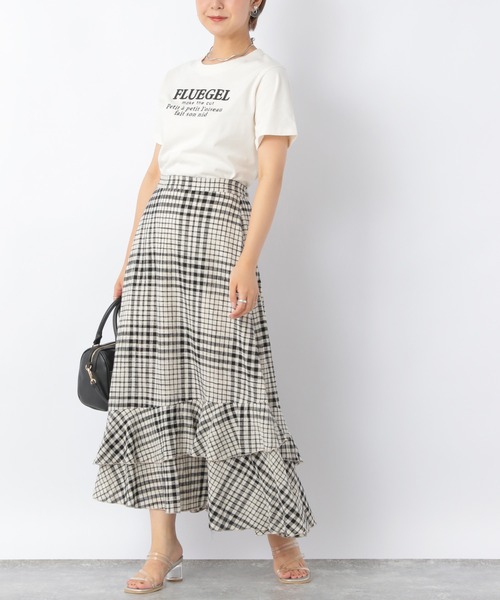 Heather（ヘザー）の「チェックコットンスソティアードスカート【SETUP対応】　216930（スカート・レディース・ホワイト系その他/ブラック系その他・FREE）」の14枚目の写真