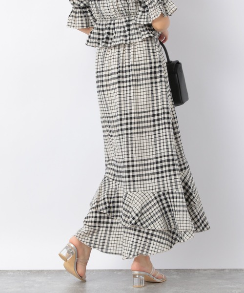 Heather（ヘザー）の「チェックコットンスソティアードスカート【SETUP対応】　216930（スカート・レディース・ホワイト系その他/ブラック系その他・FREE）」の16枚目の写真