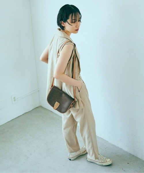 ANGIE（アンジー）の「リネンライクテーラードジレ（テーラードジャケット・レディース・ベージュ/ブラウン/アイボリー・FREE）」の11枚目の写真