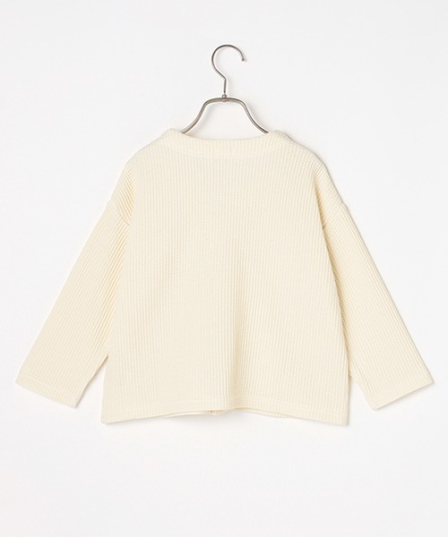 b・ROOM（ビールーム）の「ビッグシルエットワッフルカーディガン（カーディガン/ボレロ・キッズ・アイボリー/モカ/ネイビー・110cm/130cm/100cm/120cm/90cm）」の12枚目の写真