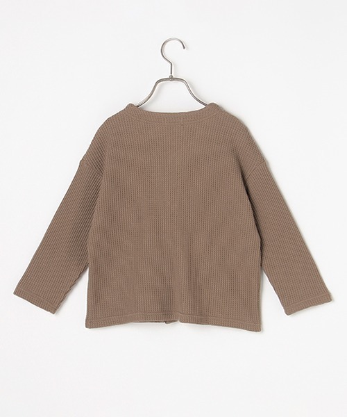b・ROOM（ビールーム）の「ビッグシルエットワッフルカーディガン（カーディガン/ボレロ・キッズ・アイボリー/モカ/ネイビー・110cm/130cm/100cm/120cm/90cm）」の14枚目の写真