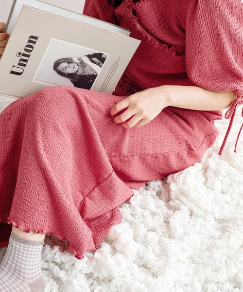 w closet（ダブルクローゼット）の「ポコポコカットソーカップ付きタンクワンピース（ワンピース・レディース・ブラック/パープル/ピンク・FREE）」の9枚目の写真