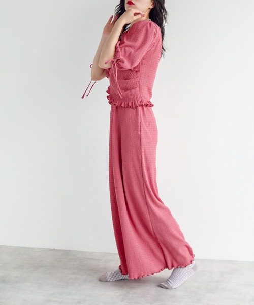 w closet（ダブルクローゼット）の「ポコポコカットソーカップ付きタンクワンピース（ワンピース・レディース・ブラック/パープル/ピンク・FREE）」の10枚目の写真