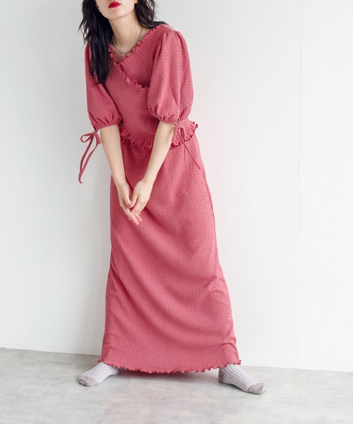 w closet（ダブルクローゼット）の「ポコポコカットソーカップ付きタンクワンピース（ワンピース・レディース・ブラック/パープル/ピンク・FREE）」の11枚目の写真