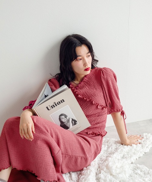 w closet（ダブルクローゼット）の「ポコポコカットソーカップ付きタンクワンピース（ワンピース・レディース・ブラック/パープル/ピンク・FREE）」の12枚目の写真