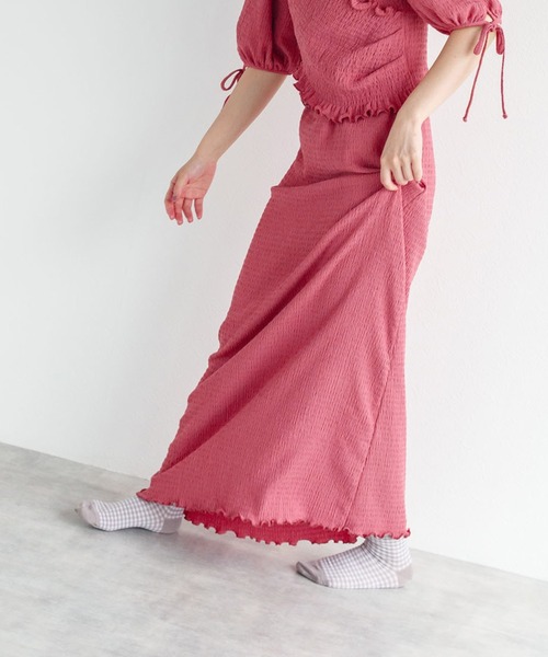 w closet（ダブルクローゼット）の「ポコポコカットソーカップ付きタンクワンピース（ワンピース・レディース・ブラック/パープル/ピンク・FREE）」の13枚目の写真