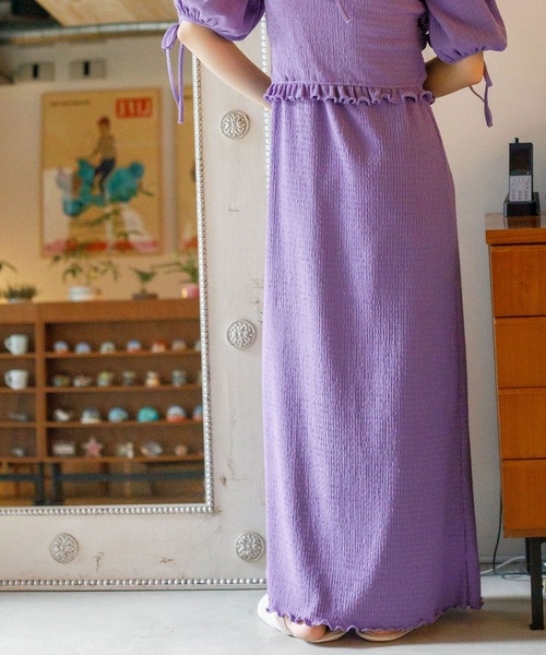 w closet（ダブルクローゼット）の「ポコポコカットソーカップ付きタンクワンピース（ワンピース・レディース・ブラック/パープル/ピンク・FREE）」の16枚目の写真