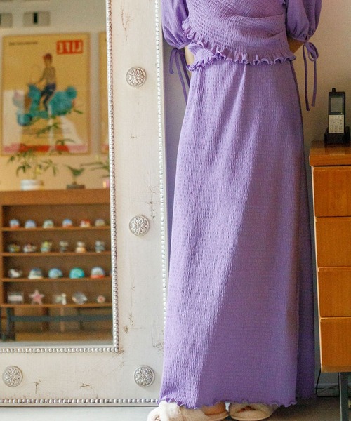 w closet（ダブルクローゼット）の「ポコポコカットソーカップ付きタンクワンピース（ワンピース・レディース・ブラック/パープル/ピンク・FREE）」の22枚目の写真