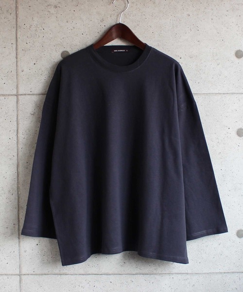 SHI-JYOMAN(シジョマン)の「USAコットン無地ビッグT(Tシャツ/カットソー・メンズ・ネイビー/ベージュ/ミント/カーキ/アイボリー/ブラウン/ブラック/ラベンダー/チャコール/モカ・XL/L/M)」の4枚目の写真