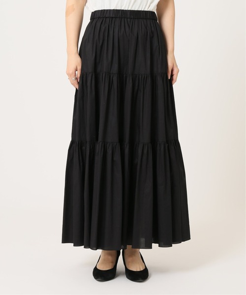 JOURNAL STANDARD relume(ジャーナルスタンダード レリューム)の「コーティングタイプライターティアードスカート◆(スカート・レディース・ブラック/キャメル・FREE)」の5枚目の写真