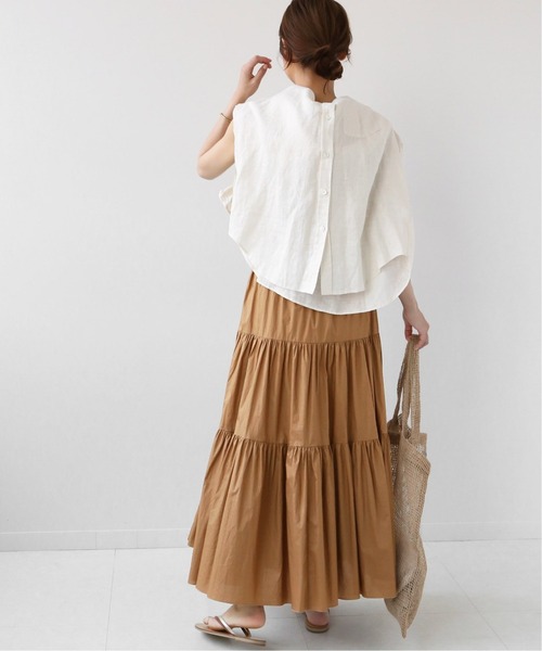 JOURNAL STANDARD relume(ジャーナルスタンダード レリューム)の「コーティングタイプライターティアードスカート◆(スカート・レディース・ブラック/キャメル・FREE)」の16枚目の写真