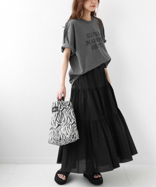 JOURNAL STANDARD relume(ジャーナルスタンダード レリューム)の「コーティングタイプライターティアードスカート◆(スカート・レディース・ブラック/キャメル・FREE)」の11枚目の写真