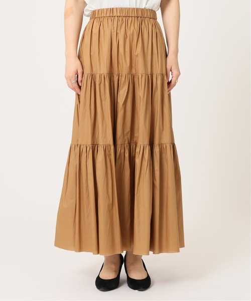 JOURNAL STANDARD relume(ジャーナルスタンダード レリューム)の「コーティングタイプライターティアードスカート◆(スカート・レディース・ブラック/キャメル・FREE)」の21枚目の写真