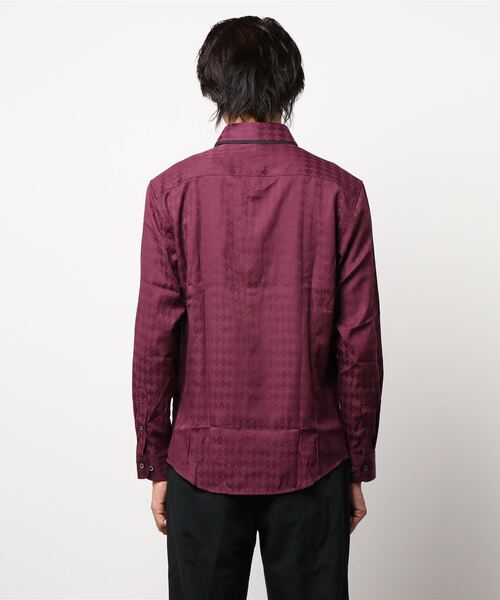 semantic design（セマンティックデザイン）の「セマンティックデザイン/semantic design アーガイルドビー 2枚衿ボタンダウン長袖シャツ（シャツ/ブラウス・メンズ・ホワイト/ワインレッド/ブラック・MEDIUM/LARGE/X-LARGE/S）」の5枚目の写真