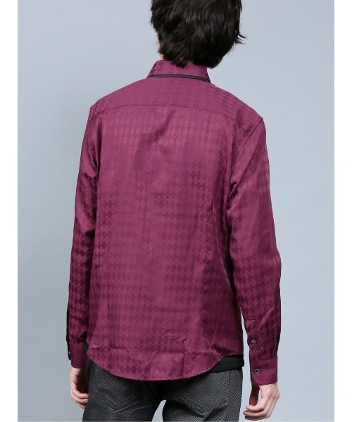 semantic design（セマンティックデザイン）の「セマンティックデザイン/semantic design アーガイルドビー 2枚衿ボタンダウン長袖シャツ（シャツ/ブラウス・メンズ・ホワイト/ワインレッド/ブラック・MEDIUM/LARGE/X-LARGE/S）」の11枚目の写真