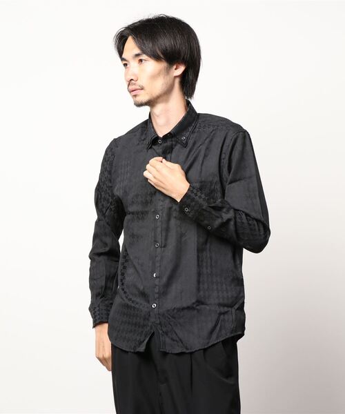 semantic design（セマンティックデザイン）の「セマンティックデザイン/semantic design アーガイルドビー 2枚衿ボタンダウン長袖シャツ（シャツ/ブラウス・メンズ・ホワイト/ワインレッド/ブラック・MEDIUM/LARGE/X-LARGE/S）」の7枚目の写真