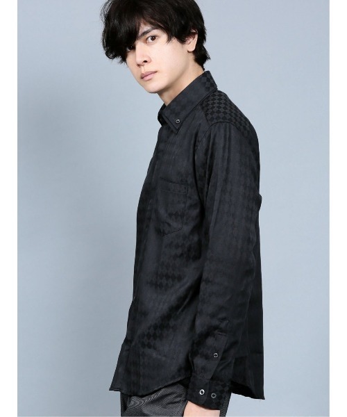 semantic design（セマンティックデザイン）の「セマンティックデザイン/semantic design アーガイルドビー 2枚衿ボタンダウン長袖シャツ（シャツ/ブラウス・メンズ・ホワイト/ワインレッド/ブラック・MEDIUM/LARGE/X-LARGE/S）」の6枚目の写真