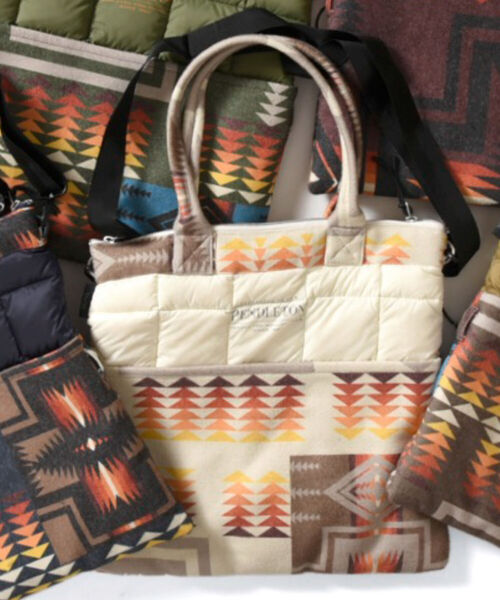 PENDLETON(ペンドルトン)の「【TAION】×【PENDLETON】コンビネーション3WAY #PDT-TON-213002(トートバッグ・メンズ・ホワイト系その他4/ブラック系その他3/ベージュ系その他3/グリーン系その他3/ブルー系その他7/レッド系その他3・FREE)」の1枚目の写真