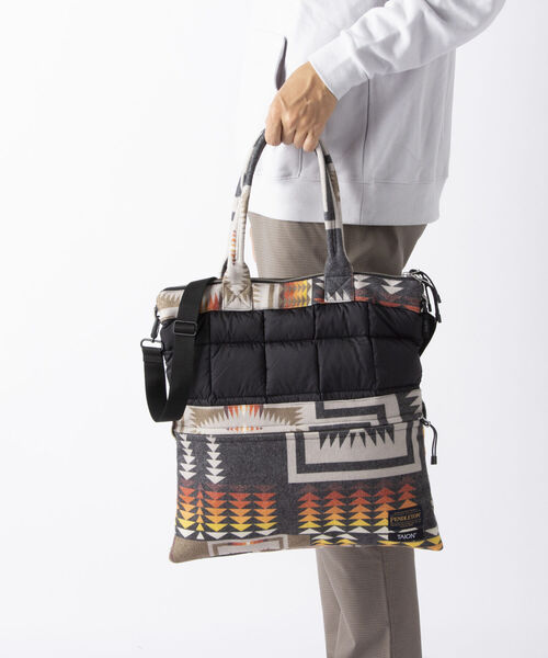 PENDLETON(ペンドルトン)の「【TAION】×【PENDLETON】コンビネーション3WAY #PDT-TON-213002(トートバッグ・メンズ・ホワイト系その他4/ブラック系その他3/ベージュ系その他3/グリーン系その他3/ブルー系その他7/レッド系その他3・FREE)」の14枚目の写真