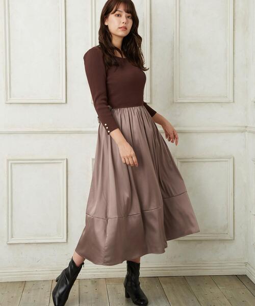 セール ニットドッキング ワンピース ワンピース Allamanda アラマンダ のファッション通販 Zozotown