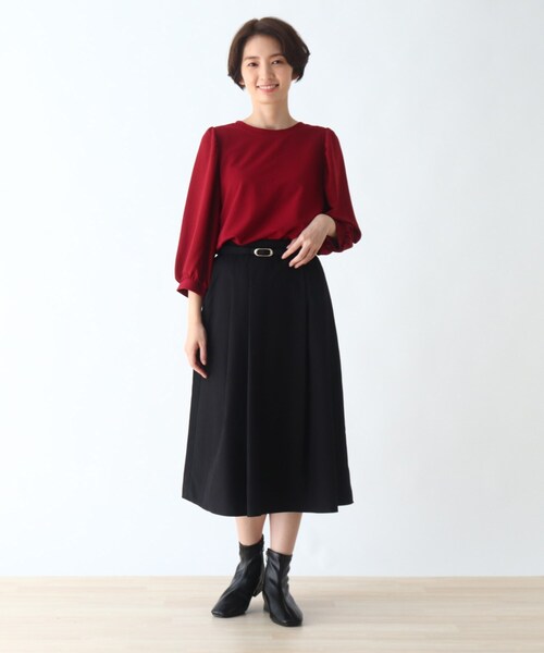 DRESKIP（ドレスキップ）の「◆フレアヒールストレッチブーツ（ブーツ・レディース・ブラック/アイボリー・45/25/35）」の10枚目の写真