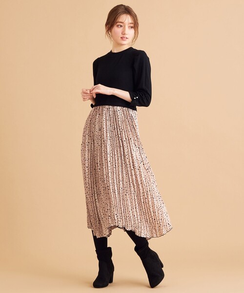 Feroux フェルゥ のワンピース ダルメシアンドットコンビワンピース Oppfia0451 をセール価格で購入できます Feroux ワンピース ドレス ワンピースダルメシアンドットコンビワンピース