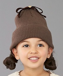 トップリボンニット帽