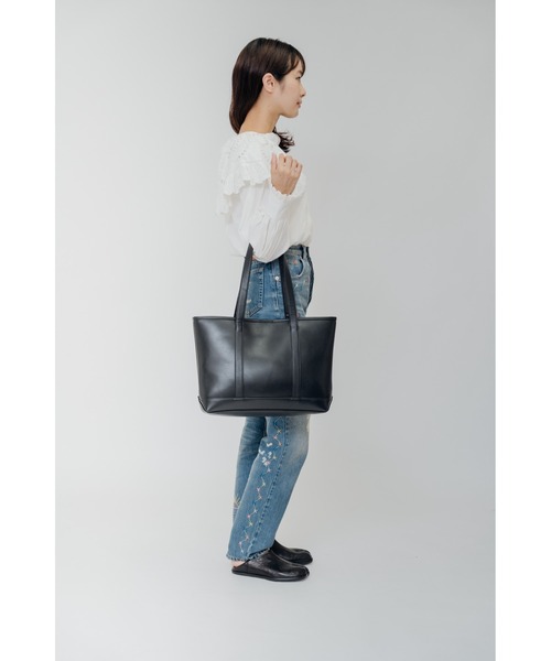 DEVICE+（デバイスプラス）の「DEVICE＋  フェイクレザー シンプル シックデザイン ビッグ トートバッグ（トートバッグ・メンズ・ブラック・FREE）」の18枚目の写真