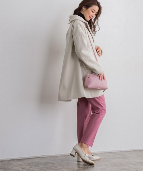 Pierrot(ピエロ)の「メルトンAラインコート(その他アウター・レディース・ネイビー/アイボリー/マスタード・M/L)」の5枚目の写真