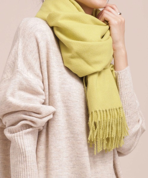 NANO universe（ナノユニバース）の「WEB限定/スムースタッチストール（ストール/ショール・レディース・ライトグレー/ブラック/イエロー/ミント/ラベンダー/アイボリー/グレー系その他4/ベージュ系その他2・FREE）」の8枚目の写真