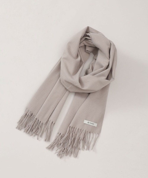 NANO universe（ナノユニバース）の「WEB限定/スムースタッチストール（ストール/ショール・レディース・ライトグレー/ブラック/イエロー/ミント/ラベンダー/アイボリー/グレー系その他4/ベージュ系その他2・FREE）」の3枚目の写真