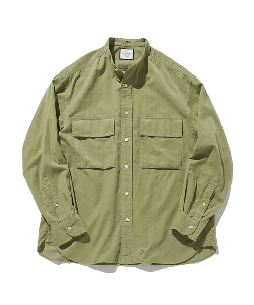 J.PRESS YORK STREET（ジェイプレスヨークストリート）の「【UNISEX】コーデュロイシャツ / デタッチャブルフード（シャツ/ブラウス・メンズ・グレー系/ベージュ系/オリーブ系/ライトグレー系7・SMALL/MEDIUM/LARGE）」の6枚目の写真