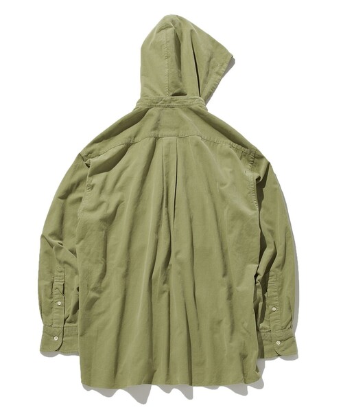 J.PRESS YORK STREET（ジェイプレスヨークストリート）の「【UNISEX】コーデュロイシャツ / デタッチャブルフード（シャツ/ブラウス・メンズ・グレー系/ベージュ系/オリーブ系/ライトグレー系7・SMALL/MEDIUM/LARGE）」の8枚目の写真