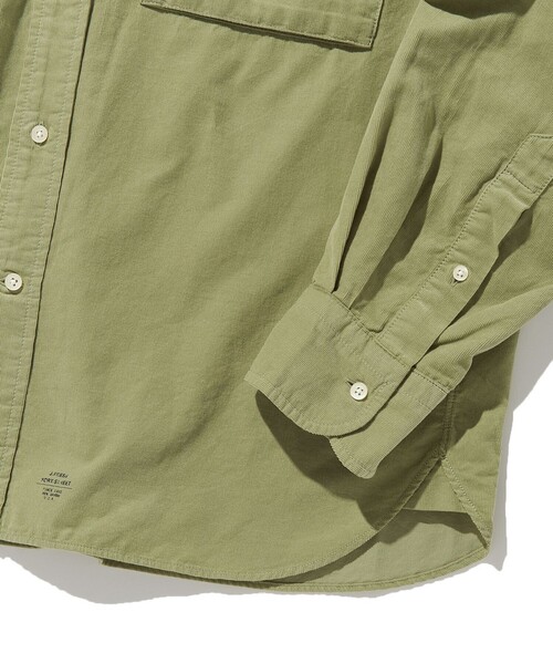 J.PRESS YORK STREET（ジェイプレスヨークストリート）の「【UNISEX】コーデュロイシャツ / デタッチャブルフード（シャツ/ブラウス・メンズ・グレー系/ベージュ系/オリーブ系/ライトグレー系7・SMALL/MEDIUM/LARGE）」の11枚目の写真