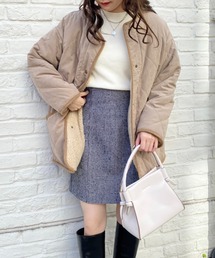 【ZOZO限定】リバーシブルで着こなし広がる！ノーカラーキルティングボアコート