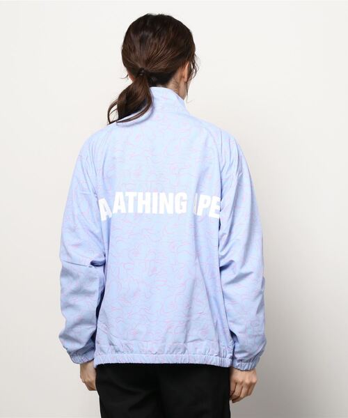 A BATHING APE（アベイシングエイプ）の「LINE CAMO TRACK JACKET L（ブルゾン・レディース・ベージュ/パープル・X-SMALL/SMALL）」の9枚目の写真
