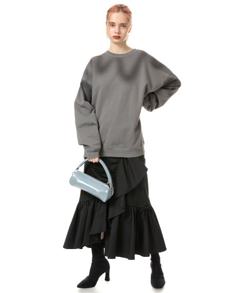 SLY（スライ）の「OVER SIZE MELT-DYE SW TOPS オーバーサイズ スウェット トップス（スウェット・レディース・ホワイト系その他2/ブラック系その他2/ブルー系その他・FREE）」の7枚目の写真