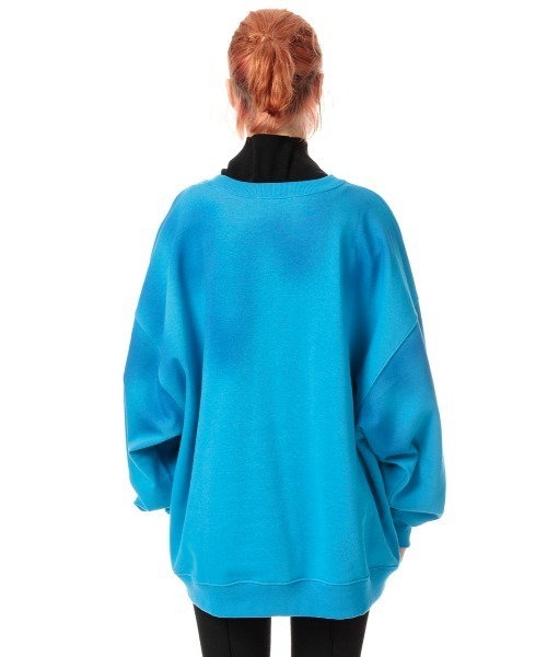 SLY（スライ）の「OVER SIZE MELT-DYE SW TOPS オーバーサイズ スウェット トップス（スウェット・レディース・ホワイト系その他2/ブラック系その他2/ブルー系その他・FREE）」の8枚目の写真