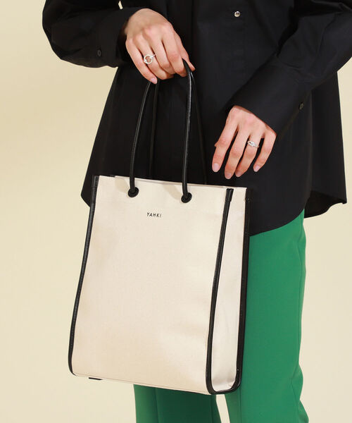 Ray BEAMS(レイビームス)の「YAHKI / キャンバス トート(トートバッグ・レディース・ブラック・ONE SIZE)」の1枚目の写真