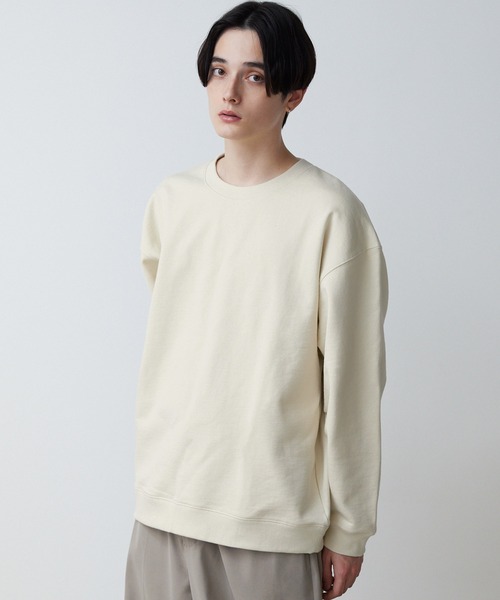 CLEL(クレイル)の「【CLEL】Heavy Weight Loose Sweat / ヘビーウェイト ルーズスウェット(スウェット・メンズ・チャコールグレー/オフホワイト/グレイッシュベージュ・S/M/L)」の7枚目の写真