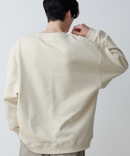 CLEL(クレイル)の「【CLEL】Heavy Weight Loose Sweat / ヘビーウェイト ルーズスウェット(スウェット・メンズ・チャコールグレー/オフホワイト/グレイッシュベージュ・S/M/L)」の9枚目の写真